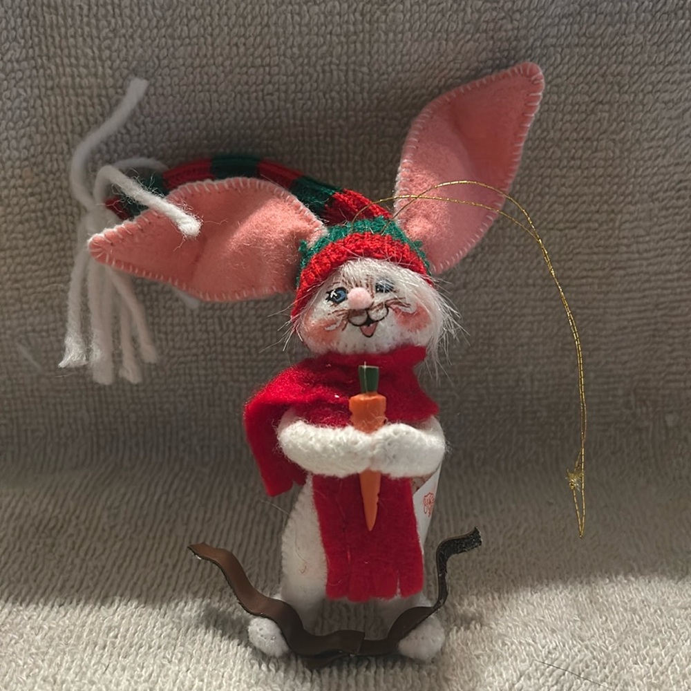 Annalee vintage 2003 Christmas Bunny ornament